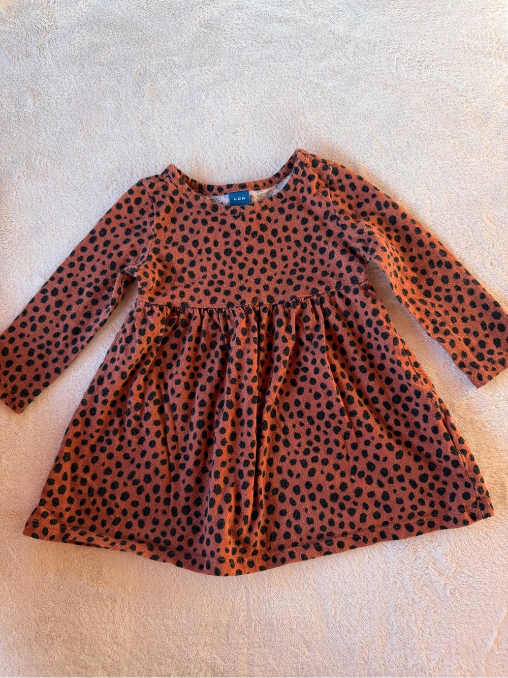 Old Navy Rust Orange and Black Leopard Print Tunic Set Size 6-12M - Picture 3 of 9